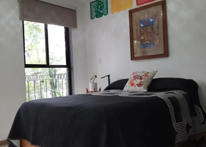 Amplio, Equipado Con Vistas A Jardín En El Corazón Cdmx México DF